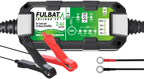 FULBAT FULLOAD F4 oplader til bly-syre, gel, AGM og Lithium-ion batterier