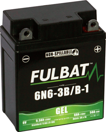 FULBAT 6N6-3B batteri 6N6-3B-1 (Gel, vedligeholdelsesfrit)