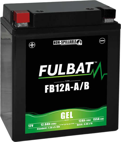 FULBAT YB12A-A YB12A-B batteri (12N12A-4A-1) (gel, vedligeholdelsesfri)