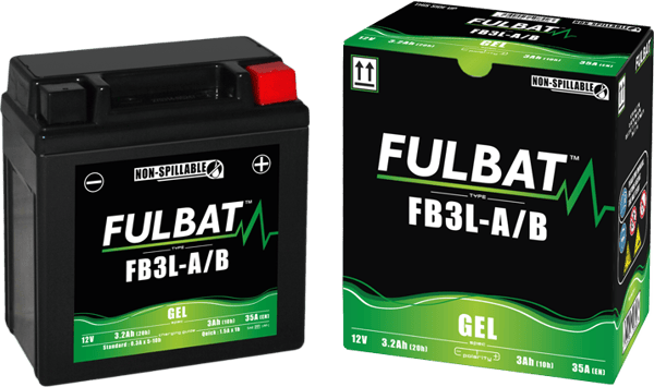 FULBAT YB3L-A YB3L-B batteri (Gel, vedligeholdelsesfrit)