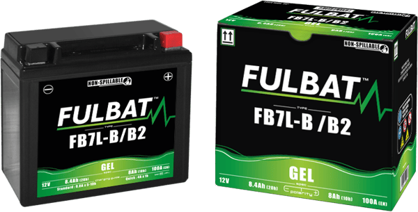 FULBAT YB7L-B YB7L-B2 batteri (Gel, vedligeholdelsesfrit)
