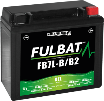 FULBAT YB7L-B YB7L-B2 batteri (Gel, vedligeholdelsesfrit)