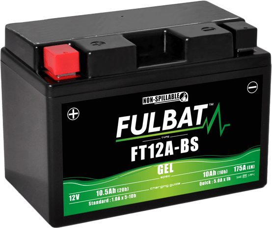 FULBAT YT12A-BS batteri (Gel, vedligeholdelsesfrit)