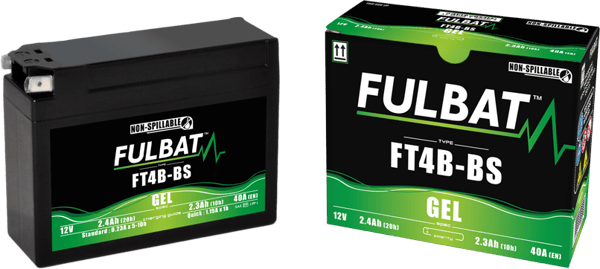 FULBAT YT4B-BS batteri (Gel, vedligeholdelsesfrit)