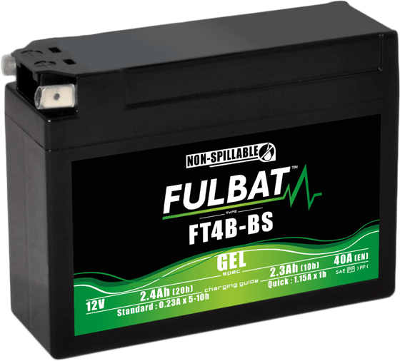 FULBAT YT4B-BS batteri (Gel, vedligeholdelsesfrit)