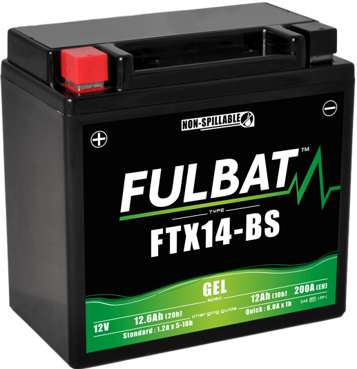 FULBAT YTX14-BS batteri (Gel, vedligeholdelsesfrit)