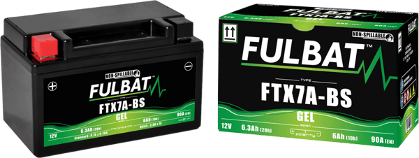 FULBAT YTX7A-BS batteri (Gel, vedligeholdelsesfrit)
