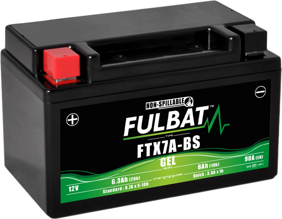 FULBAT YTX7A-BS batteri (Gel, vedligeholdelsesfrit)