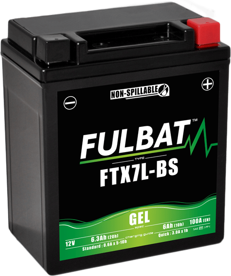 FULBAT YTX7L-BS, FTX7L-BS batteri (Gel, vedligeholdelsesfrit)