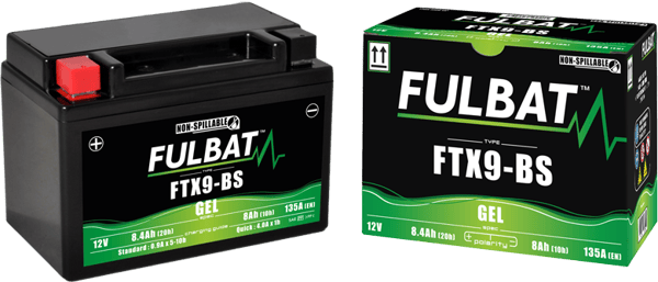 FULBAT YTX9-BS batteri (Gel, vedligeholdelsesfrit)