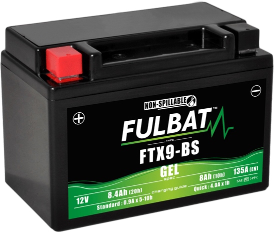 FULBAT YTX9-BS batteri (Gel, vedligeholdelsesfrit)