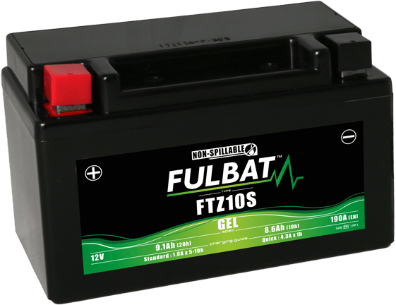 FULBAT YTZ10S batteri (Gel, vedligeholdelsesfrit)