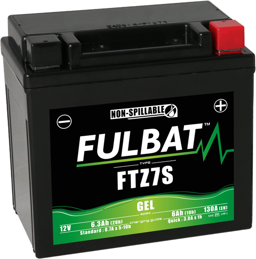 FULBAT YTZ7S batteri (Gel, vedligeholdelsesfrit)