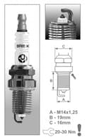 Pikkukuva 1 / 3: Platina sytytystulppa Opel, Mercedes - BRISK DR17YP
