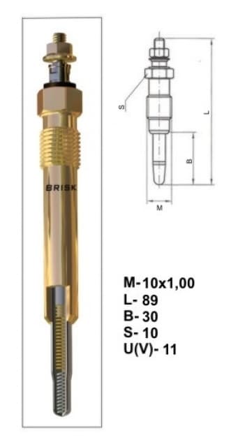 01S412 (01S516) BRISK glödstift