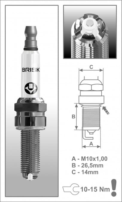 COR10LGS (3171) BRISKPREMIUM Racing sytytystulppa