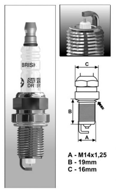 DR15YS-9 (1462) BRISKBRISK hopea LPG/CNG sytytystulppa