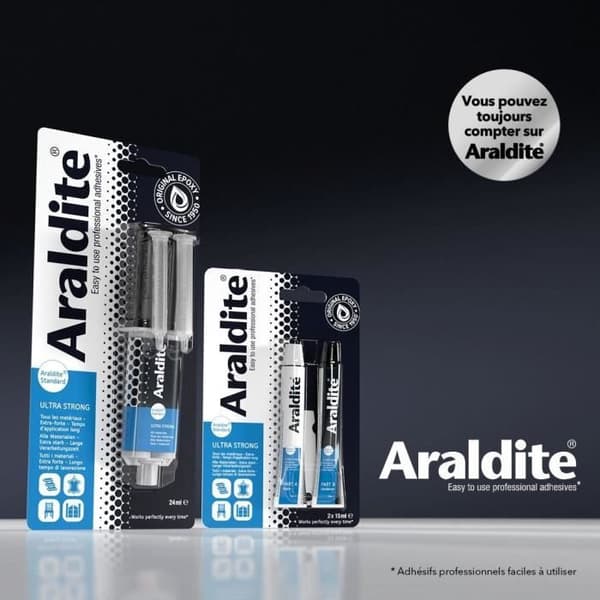 Araldite standard epoxi extra starkt limset.