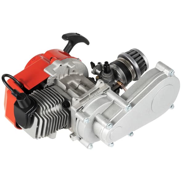 49CC 2-taktsmotor, maksimal effekt 1,9 kW, max hastighed 48 km/t, holdbar aluminiumkonstruktion