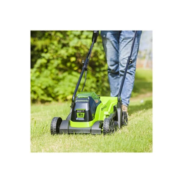 GREENWORKS sladdlös gräsklippare 33 cm GD24LM33K4 - laddare + 4Ah batterisats - 2516107UB