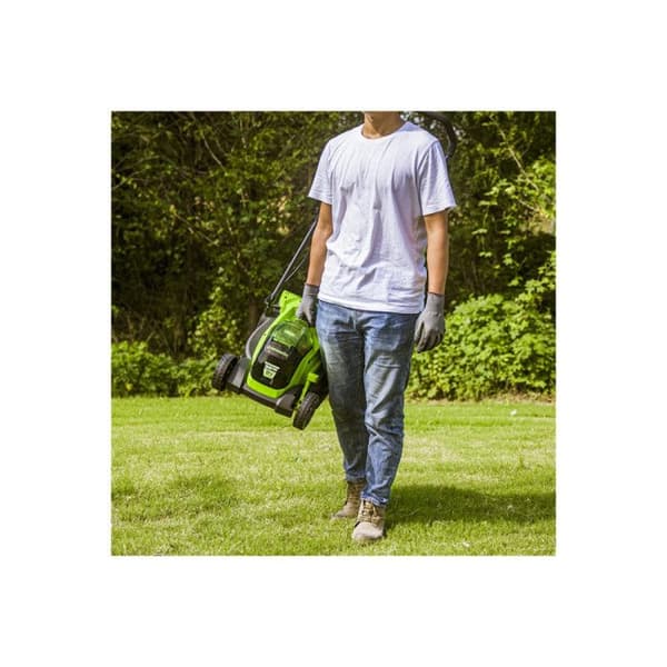GREENWORKS sladdlös gräsklippare 33 cm GD24LM33K4 - laddare + 4Ah batterisats - 2516107UB