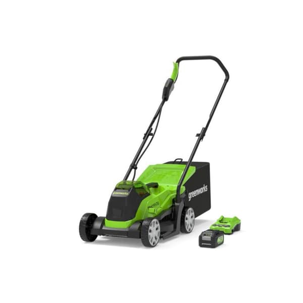 GREENWORKS sladdlös gräsklippare 33 cm GD24LM33K4 - laddare + 4Ah batterisats - 2516107UB