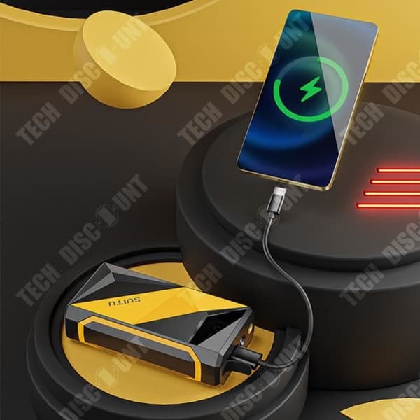 TD® Bärbar billuftpump billuftpump elektrisk trådlös däckluftpump bil högeffektsladdningsmodell