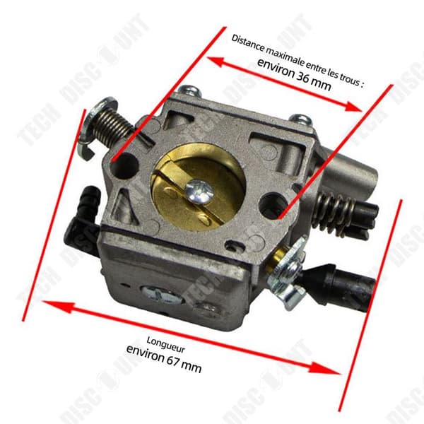 TD Förgasare för röjskärare 1cm Förgasare för gräsklippare 33 34 36 Förgasare för röjsax 52cc 49cc 43c