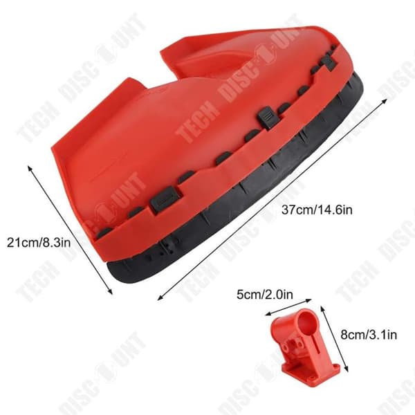 TD röjsågsskydd 37x 21,5 cm röd ABS universal röjsågsskydd röjsågsskyddskåpa