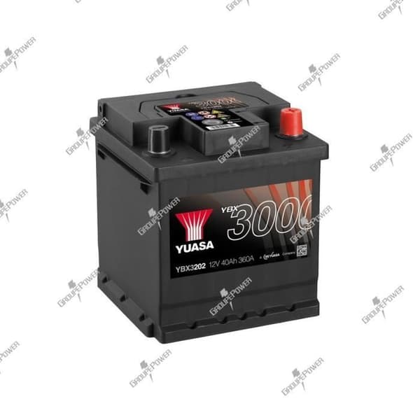 Batteri bil, bil YBX3202 12V 40Ah 360A Yuasa SMF Batteri