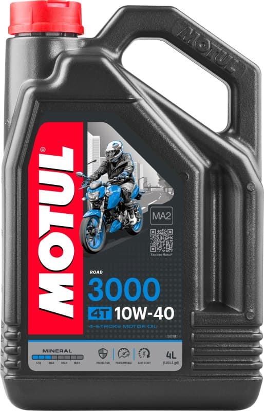 MOTUL ÖLJY 10W40 4L 3000 4T MINERAALI-/MOOTTORIPYÖRÄÖN