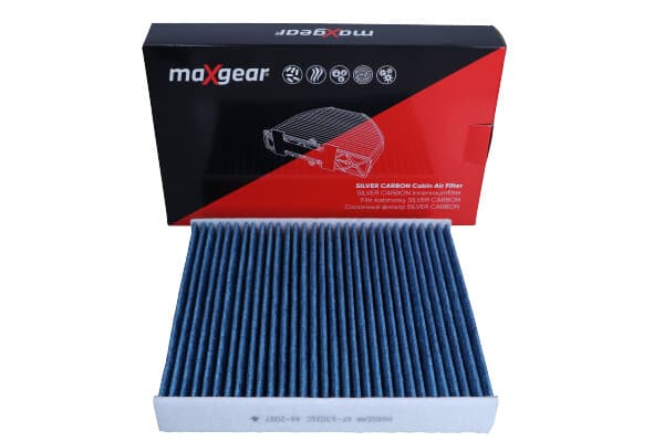 MAXGEAR-OHJAAMOSUODATIN FORD FOCUS 04- "SILVER CARBON" HOPEAIONEILLA JA AKTIIVIHIILELLÄ