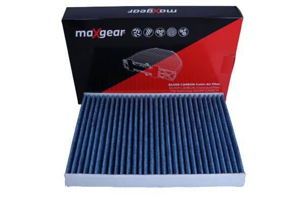 MAXGEAR-OHJAAMOSUODATIN VOLVO S60/S80/V60/V70/XC60/XC70 10-/FREELANDER "SILVER CARBON" HOPEAIONEILLA JA AKTIIVIHIILELLÄ