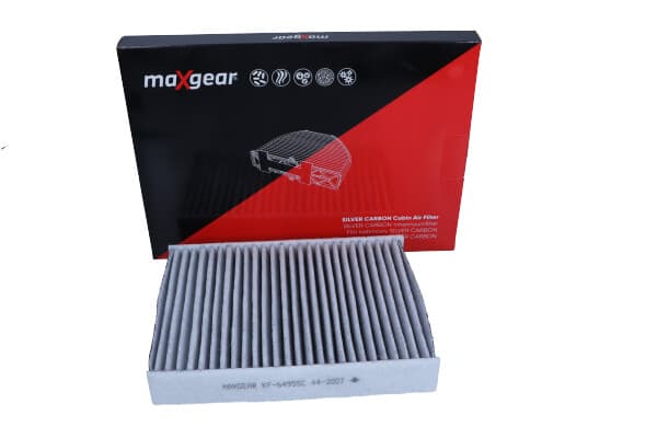 MAXGEAR-OHJAAMOSUODATIN CITROEN C1/PEUGEOT 108/TOYOTA AYGO 1.0VTI 2014- "SILVER CARBON" HOPEAIONEILLA JA AKTIIVIHIILELLÄ
