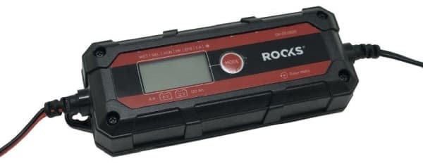 ROOKS ELEKTRONINEN TASAASUUNTAAJA, ÄLYKÄS 6V 12V - 4A - 120 AH, LCD