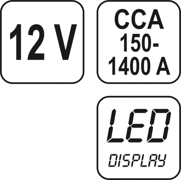 YATO DIGITAALINEN AKKUTESTI 12V