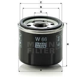 MANN FILTER Oljefilter W66