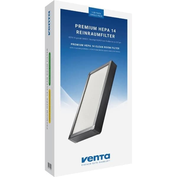 Premium HEPA 14 filter. Patenterad Nelior-teknik. Renrumskvalitet. 99,995% filtreringsprestanda ner till 0,07μm.