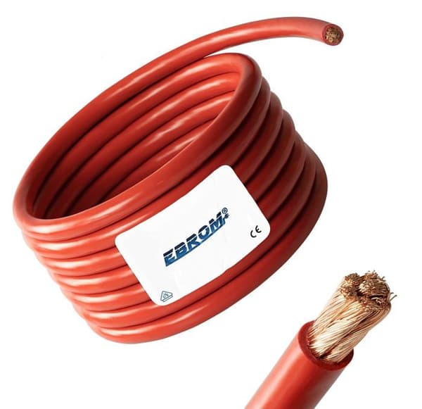 Ebrom fordonsbatteri - EB-BATT-25mm2-rot-5m