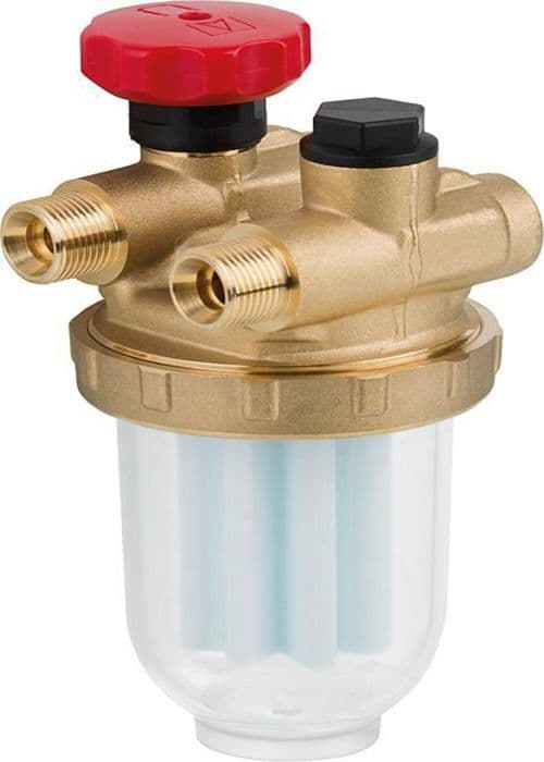 Afriso - 20429 - Dubbelrörs oljefilter MS 500 Si med extern gänga plastkartong flöde 200L/h 20 429