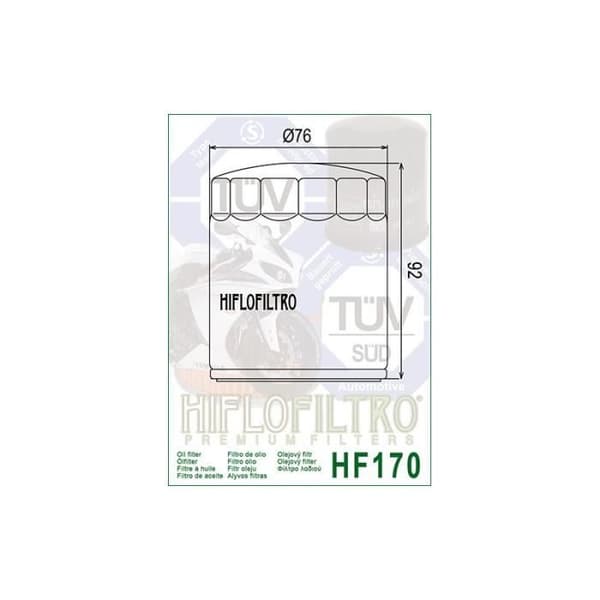 Olje_filter Hiflofiltro HF170C / 63805-80A / 63805-80T