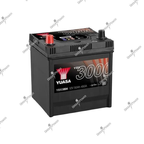 Batteri bil, bil YBX3004 12V 50Ah 450A Yuasa SMF Batteri