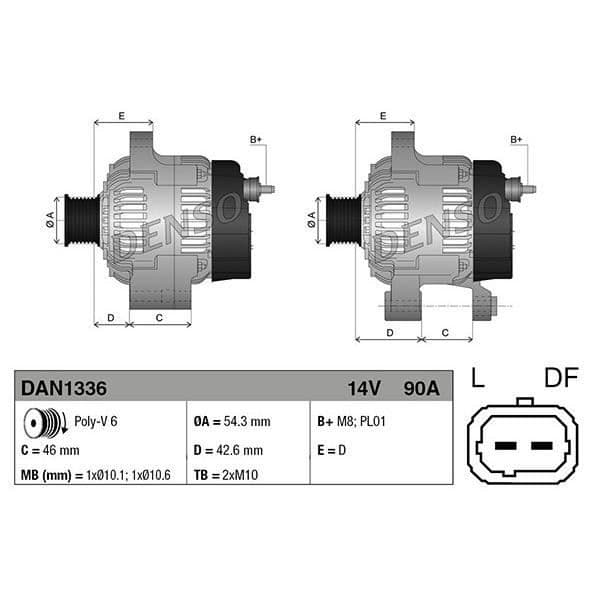 Alternator NIPPON PIECES SERVICES DAN1336