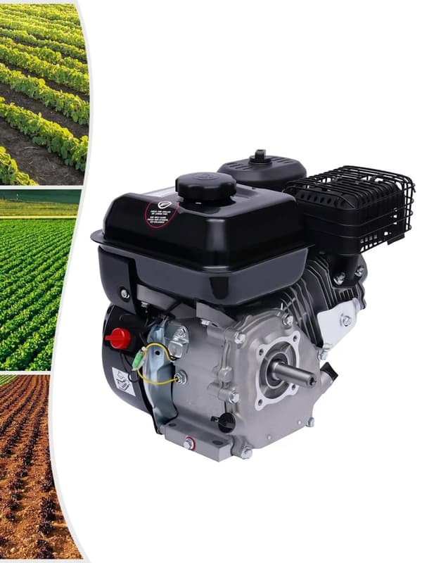 7,5 hk benzinmotor, 3600 omdr./min, 4-takts design,Sort