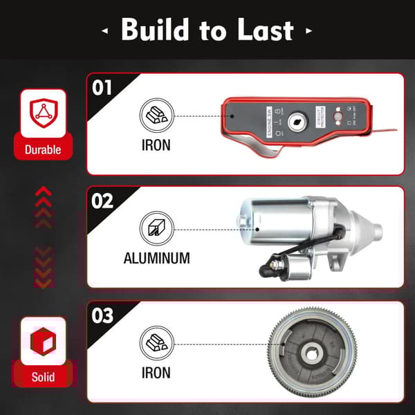 Elektrisk Startkit, Lätt Installation, Kompatibel med Honda GX340/GX390, Hållbara Komponenter