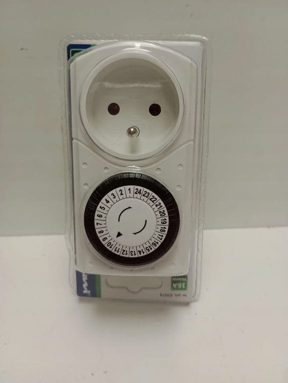 Mekanisk timer hvid 24 timer 48 programmer