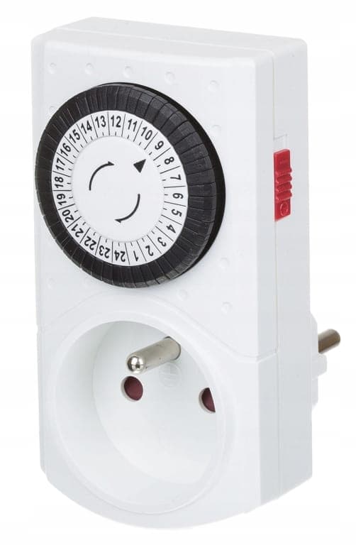 Mekanisk timer hvid 24 timer 48 programmer