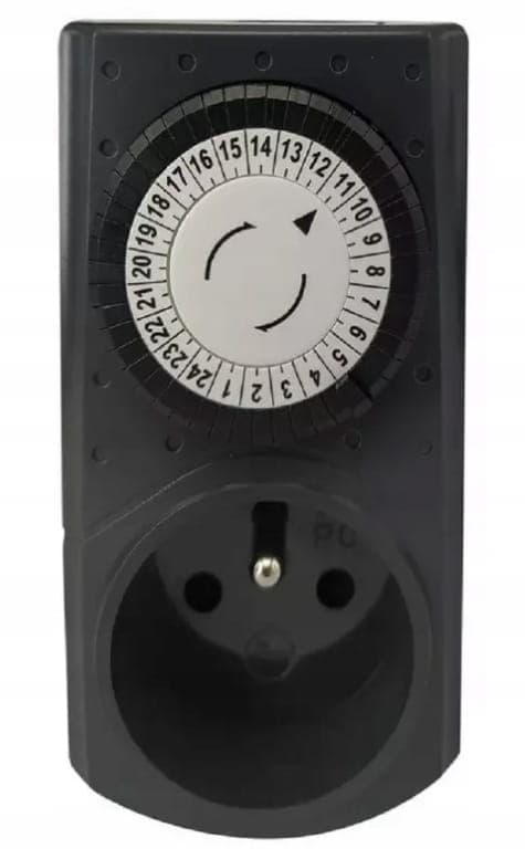 Mekanisk 24-timmars timer Grafit 48 program