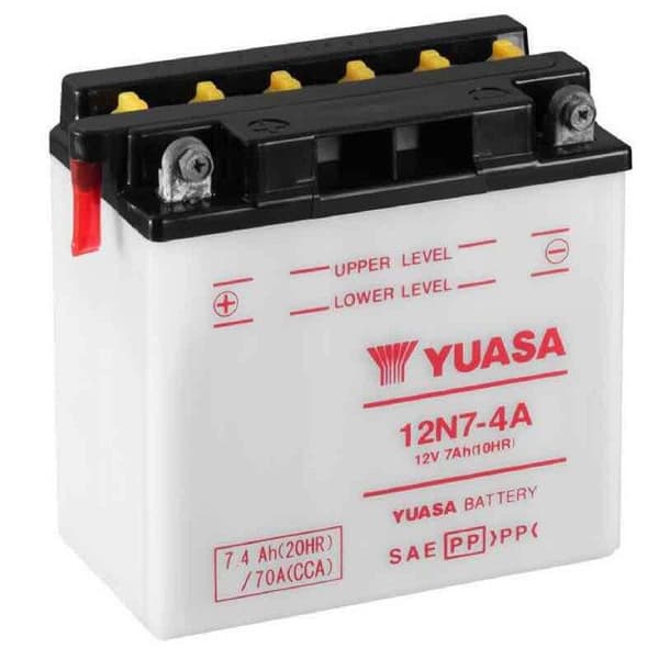Yuasa-batteri för Suzuki-motorcykel 500 GT 1975 till 1978 12N7-4A / 12V 7Ah
