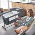 Miniatyrbillede 6 af 8: Baby Sidevugge, 34x25x32 tommer, Beige/Grå/Rosa